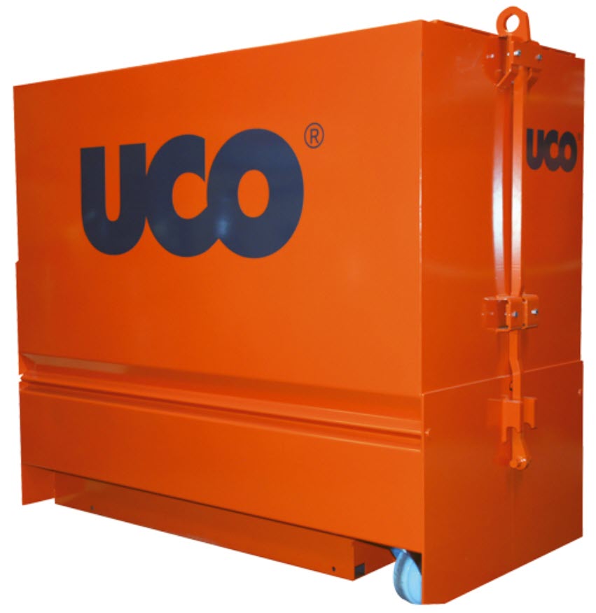 Splittcontainer med gaffelspreder < 1400 liter