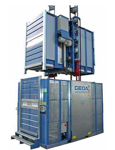 Person og materialheis kapasitet < 2000 kg