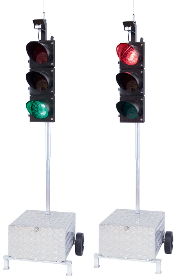 Trafikklys mobilt trafikksignal LED med radar