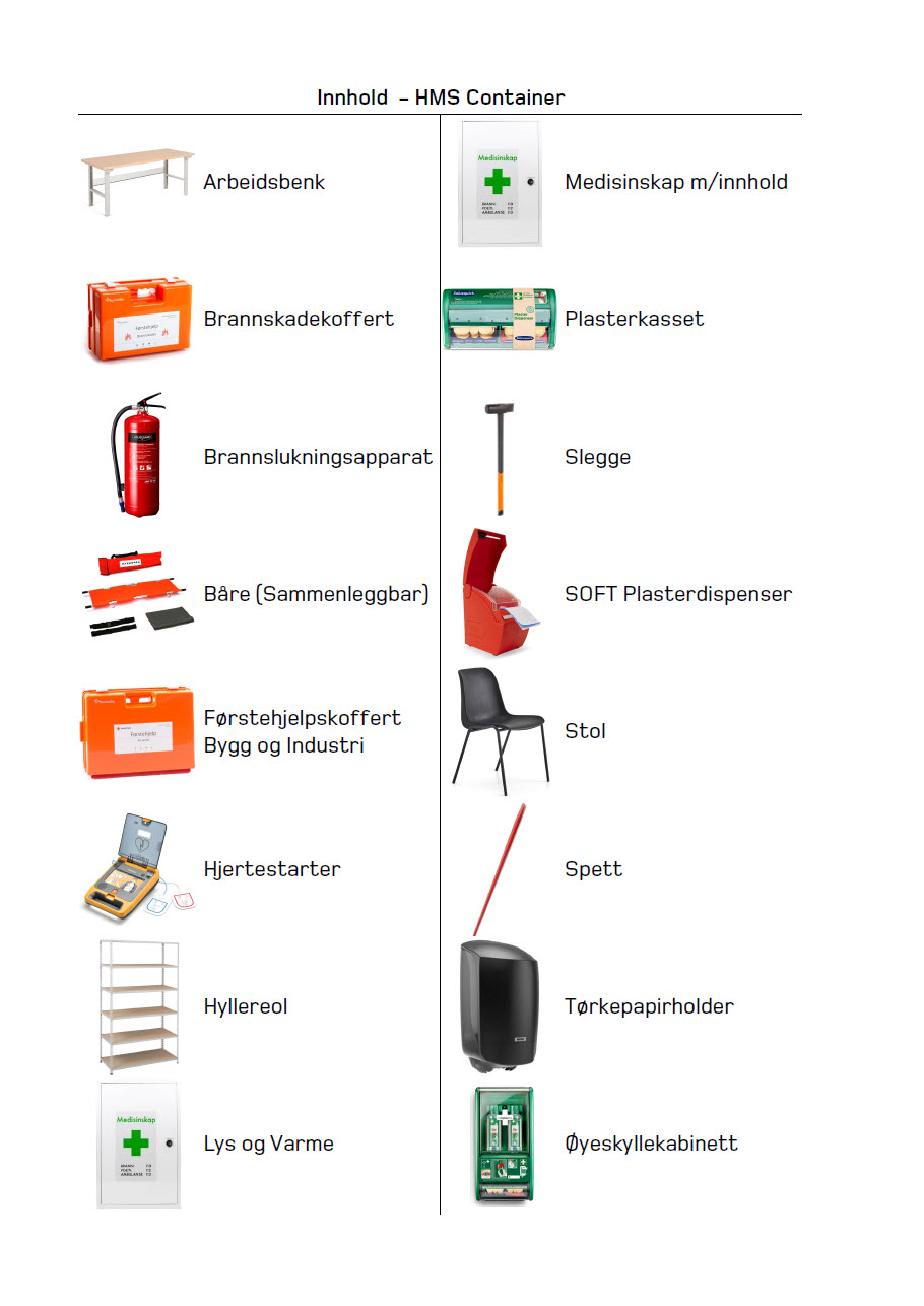 HMS Container 8' m/kodelås
